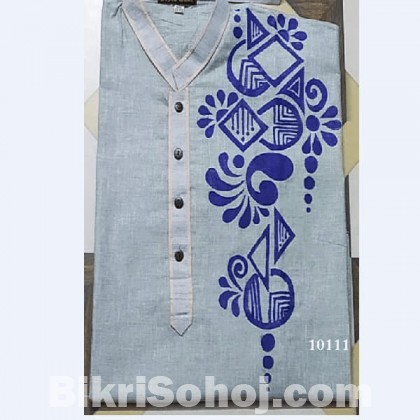 Pure Hand Paint Khadi Panjabi -Comilla